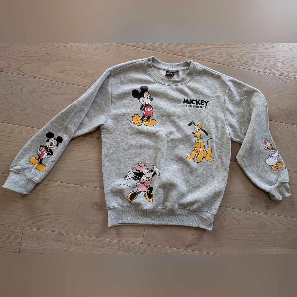 Disney Gray Mickey and Friends Kids Sweatshirt